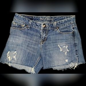 🪻🌷🌺Maurices Distressed Jeans/Cutoffs Sz 3/4 Regular 🌺🌷🪻
